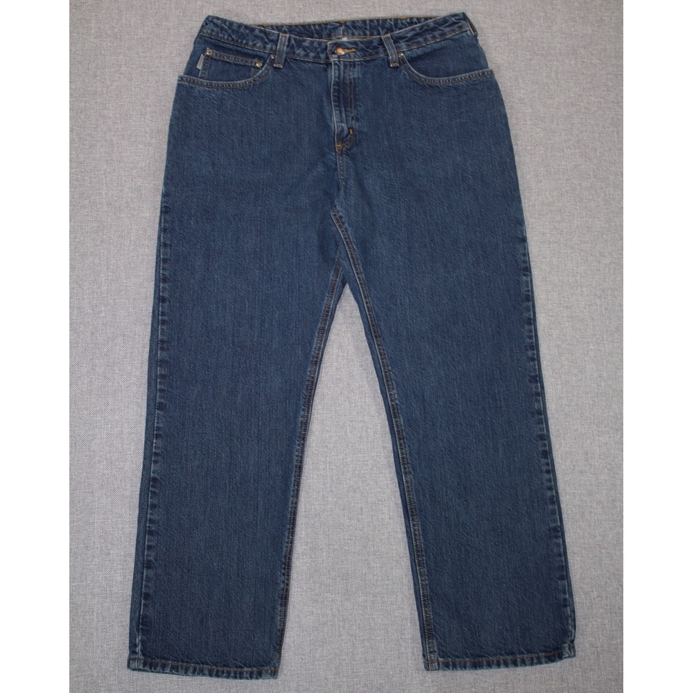 Carhartt Jeans WB160 VIO Womens 16x30 Blue Denim Straight Leg 100% Cotton